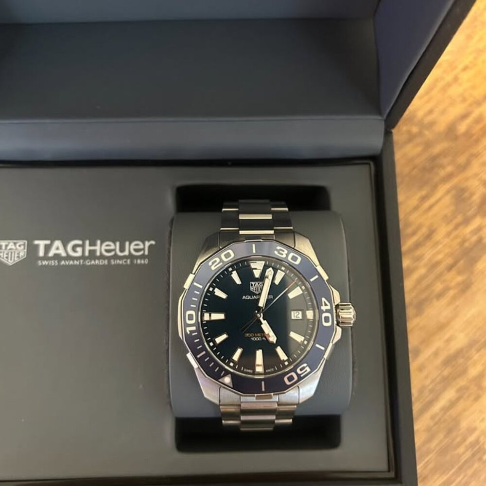 TAG Heuer Aquaracer – 41mm Blue Dial – Collector's Model w/ Box